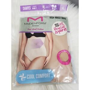 NEW Maidenform Women's XL BEIGE‎ High Waist Brief Flexees Feel Good Fashion